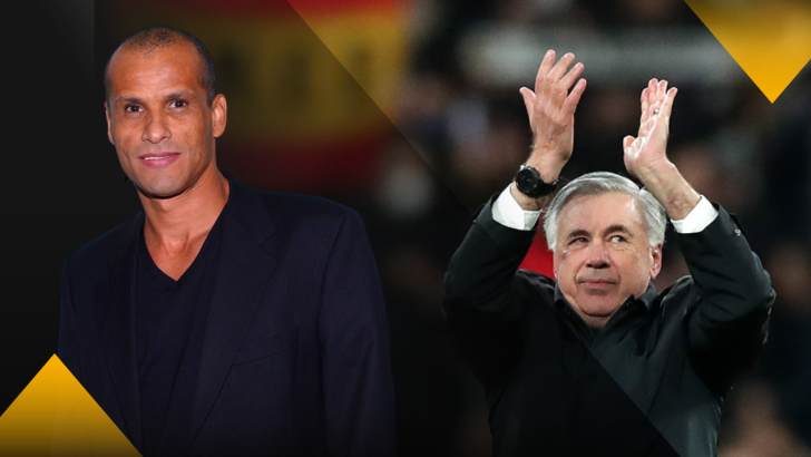 Rivaldo and Real Madrid manager Carlo Ancelotti